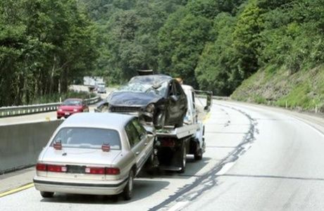 Photo of tow truck towing vehicle